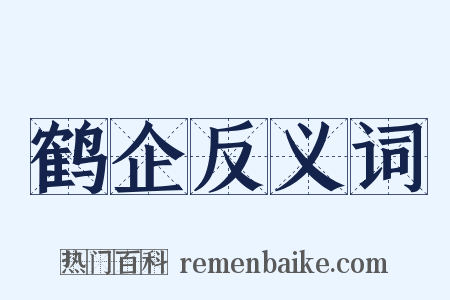 鹤企反义词是什么意思的图片